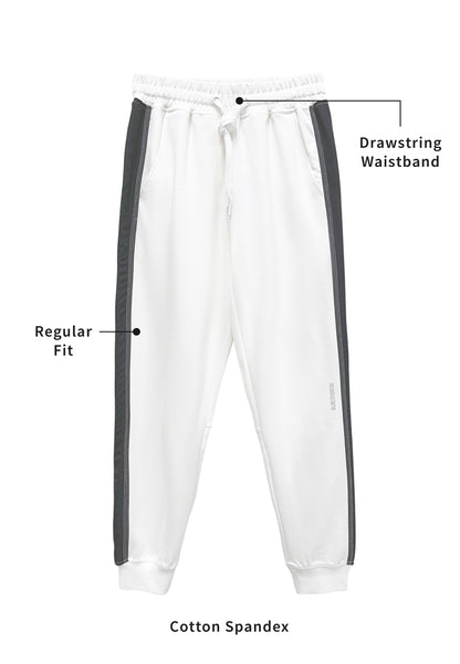 Men Long Jogger - White - S3M554