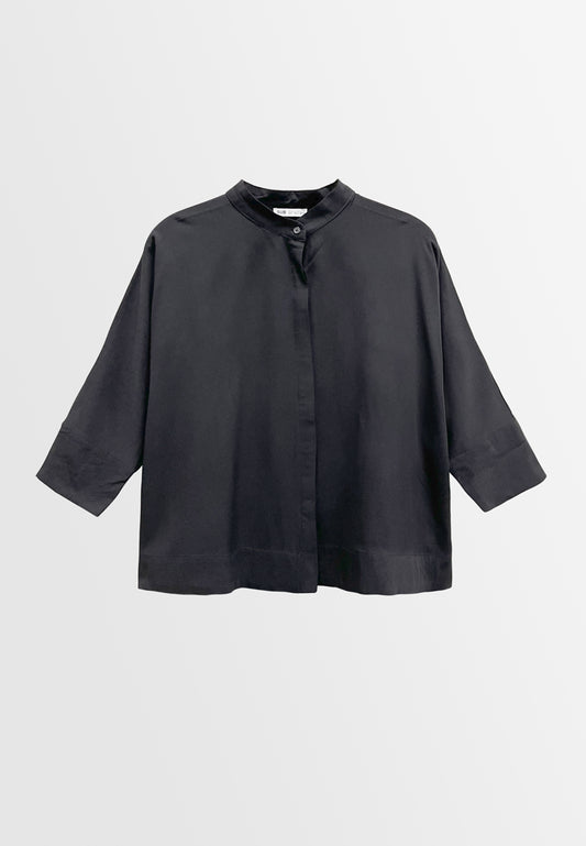 Women Oversized Blouse - Black - S3W646