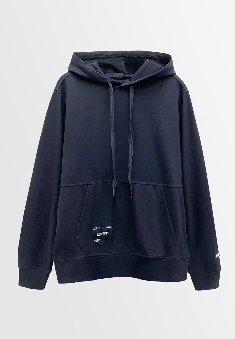 Men Long-Sleeve Oversized Sweatshirt Hoodies - Black - S3M741