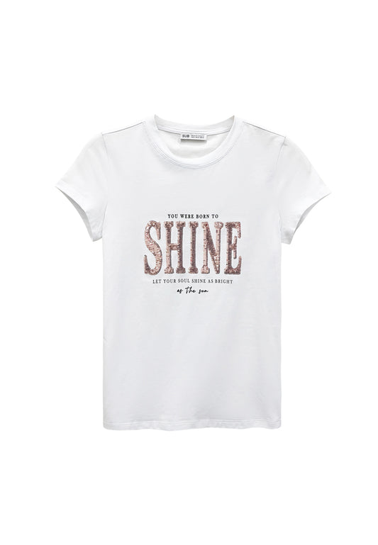 Women Short-Sleeve Graphic Tee - White - M3W775