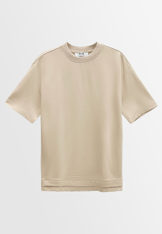 Men Short-Sleeve Fashion Tee - Light Khaki - M3M820