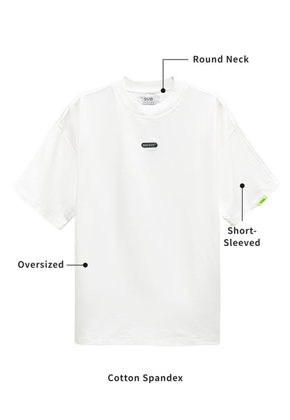 Men Short-Sleeve Fashion Tee - White - H2M716