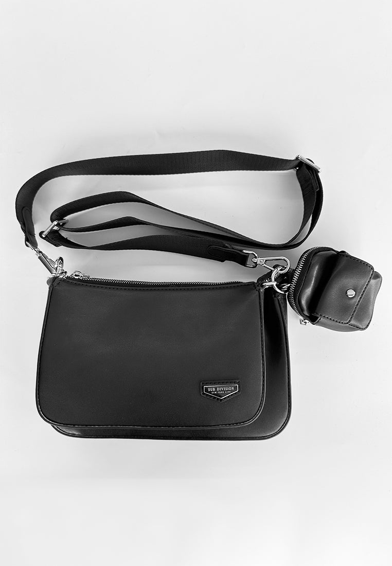 SUB DIVISION Sling Bag - Black - 310001