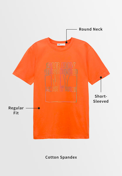 Men Short-Sleeve Graphic Tee - Orange - M3M828