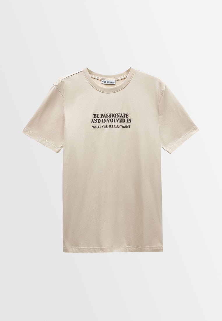 Men Short-Sleeve Graphic Tee - Khaki - M3M833