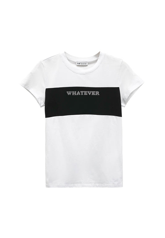 Women Short-Sleeve Graphic Tee - White - M3W792