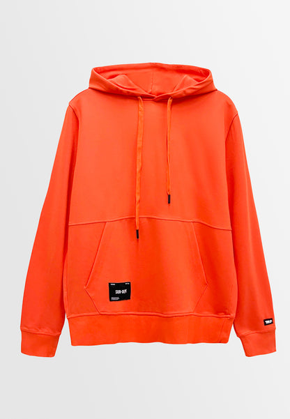 Men Long-Sleeve Oversized Sweatshirt Hoodies - Orange - S3M742