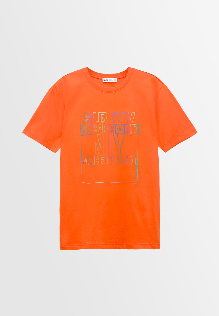 Men Short-Sleeve Graphic Tee - Orange - M3M828