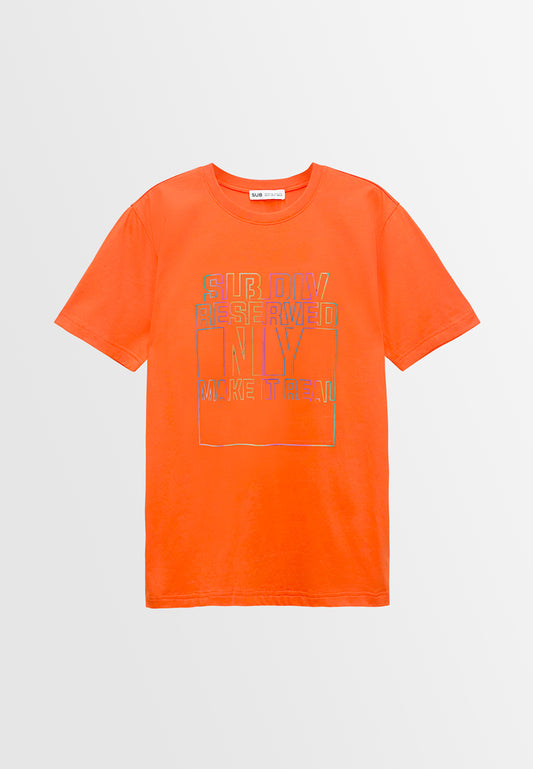 Men Short-Sleeve Graphic Tee - Orange - M3M828