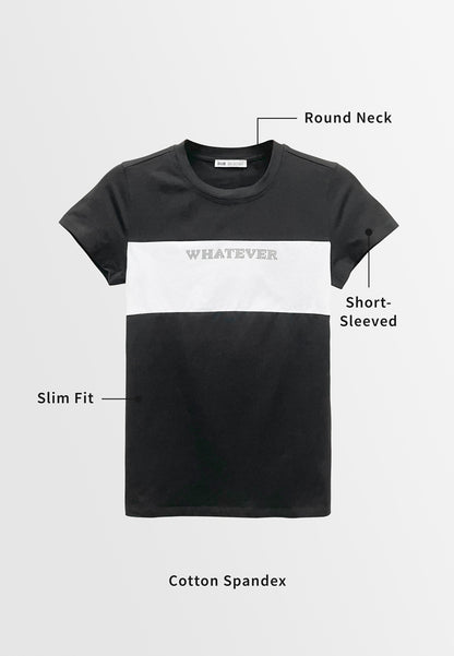 Women Short-Sleeve Graphic Tee - Black - M3W791