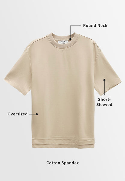 Men Short-Sleeve Fashion Tee - Light Khaki - M3M820