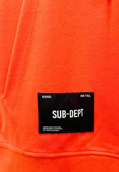 Men Long-Sleeve Oversized Sweatshirt Hoodies - Orange - S3M742