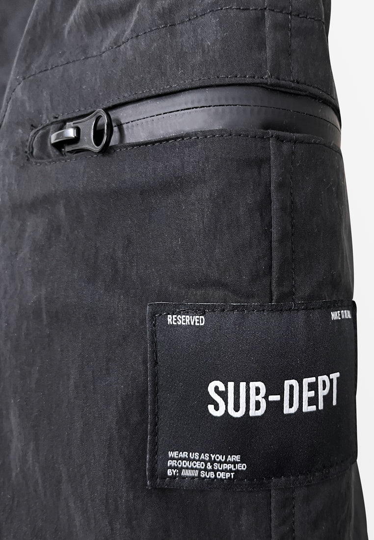 Men Cargo Short Pants - Black - S3M749