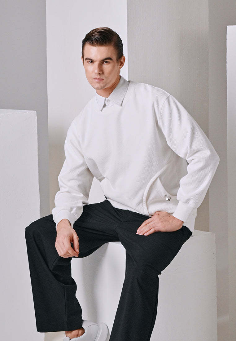 Men Long-Sleeve Sweatshirt - White - 410010