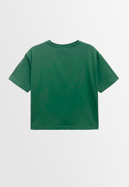 Women Short-Sleeve Fashion Tee - Dark Green - M3W786