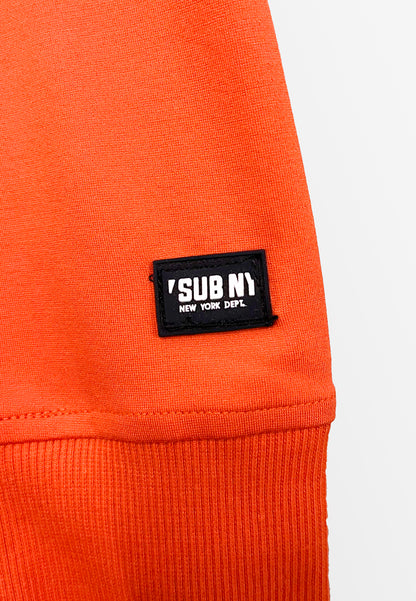 Men Long-Sleeve Oversized Sweatshirt Hoodies - Orange - S3M742