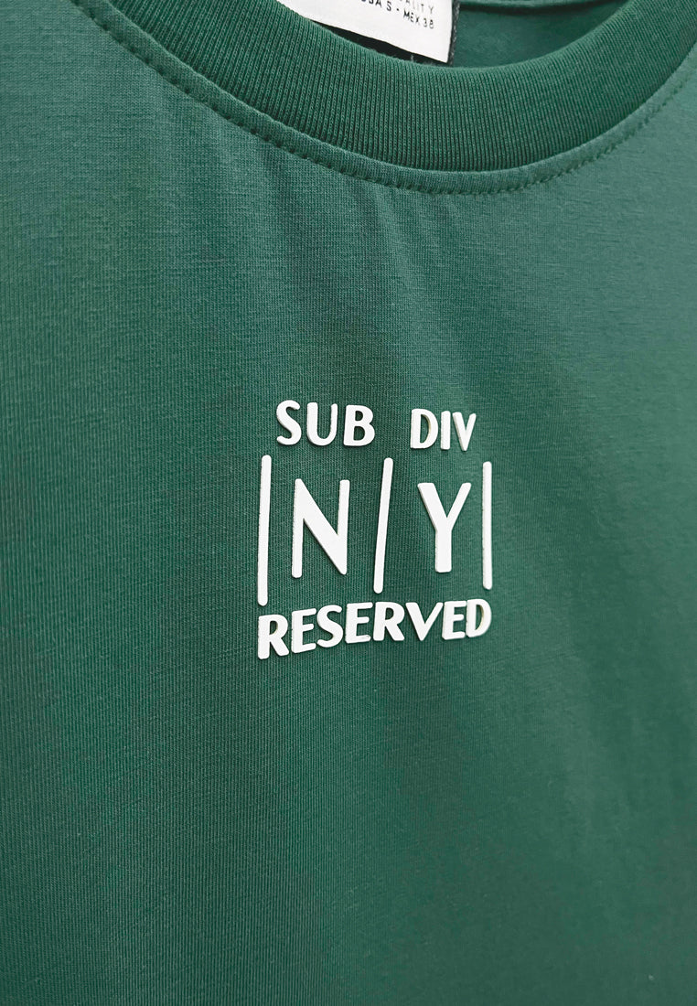 Men Short-Sleeve Graphic Tee - Dark Green - M3M830