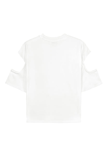 Women Short-Sleeve Fashion Tee - White - 310233