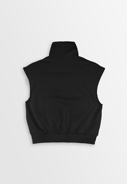 Women Sleeveless Sweatshirt - Black - 410361