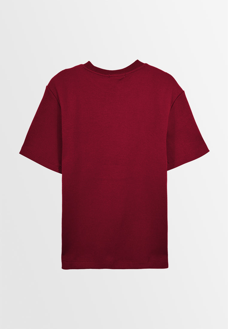 Men Short-Sleeve Fashion Tee - Dark Red - M3M875