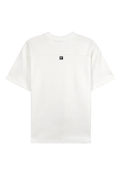 Men Oversized T-Shirt Short Sleeve - White - 310201