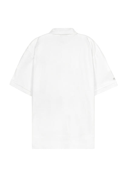 Men Short-Sleeve Oversized Polo Tee - White - 310224