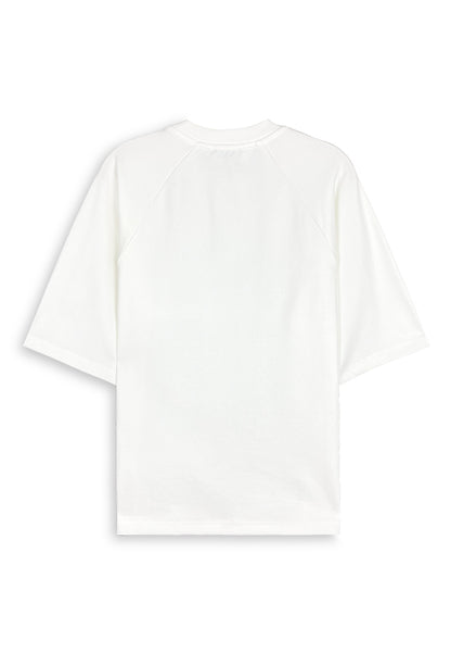 Men Oversized T-Shirt Short Sleeve - White - 410404