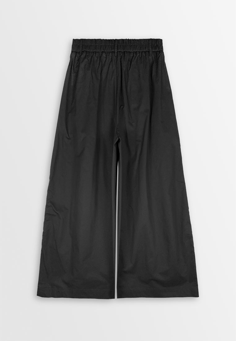 Women Wide Leg Long Pants - Black - 410465