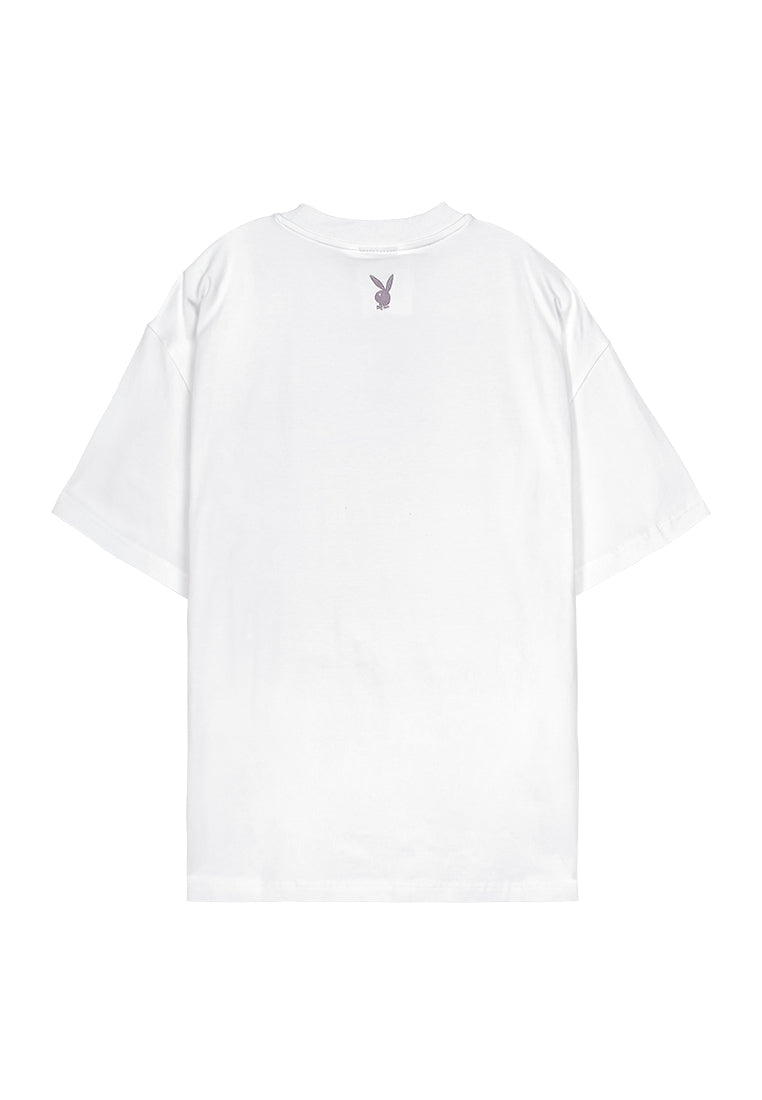 Playboy x SUB Men Oversized Short-Sleeve Fashion Tee - White - 410163