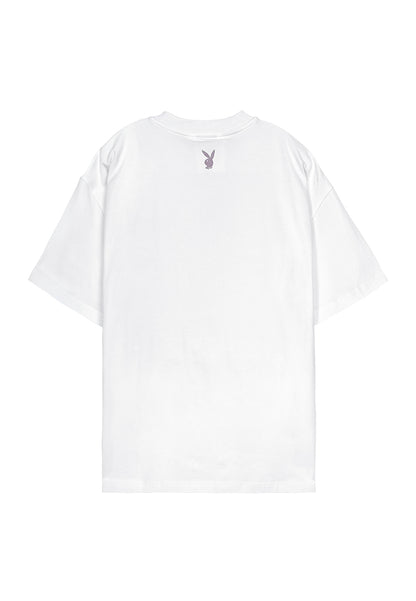 Playboy x SUB Men Oversized Short-Sleeve Fashion Tee - White - 410163