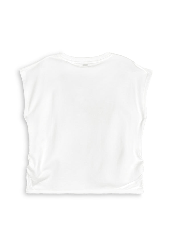 Women Sleeveless Fashion Tee - White - 410472