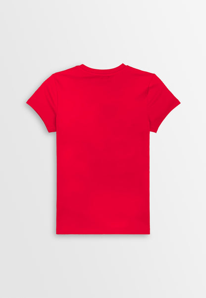 Women Short-Sleeve Graphic Tee - Red - 410397