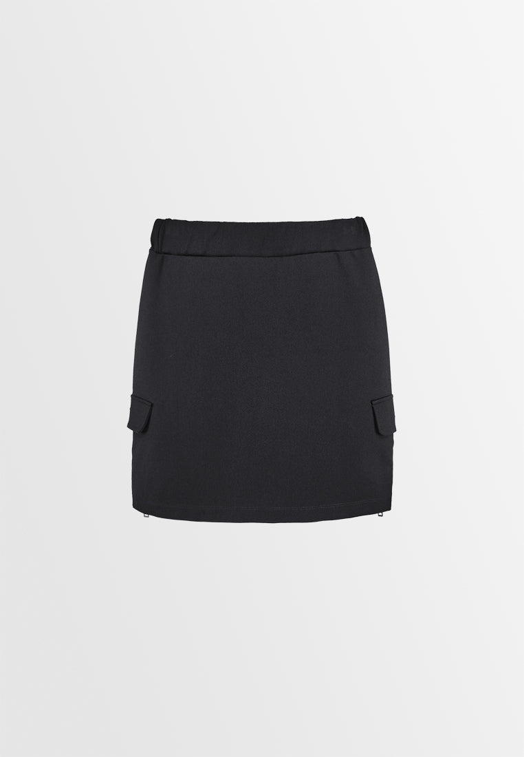 Women Short Skirt - Black - 410013