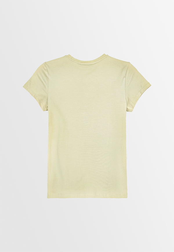 Women Short-Sleeve Graphic Tee - Khaki - 410117