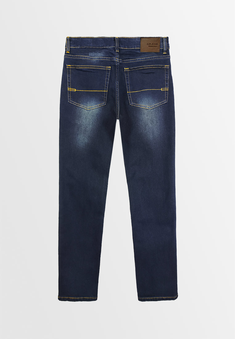 Men Slim Fit Long Jeans - Dark Blue - 310209