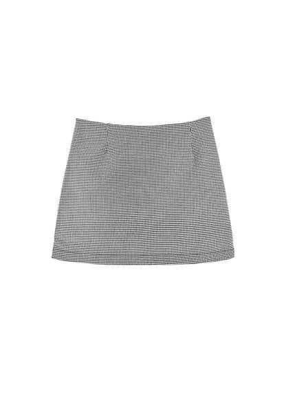 Women Grid Skort - Black - 310041