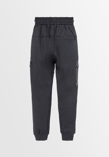 Men Long Jogger - Black - M3M892