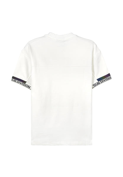 Men Oversized T-Shirt Short Sleeve - White - 310011