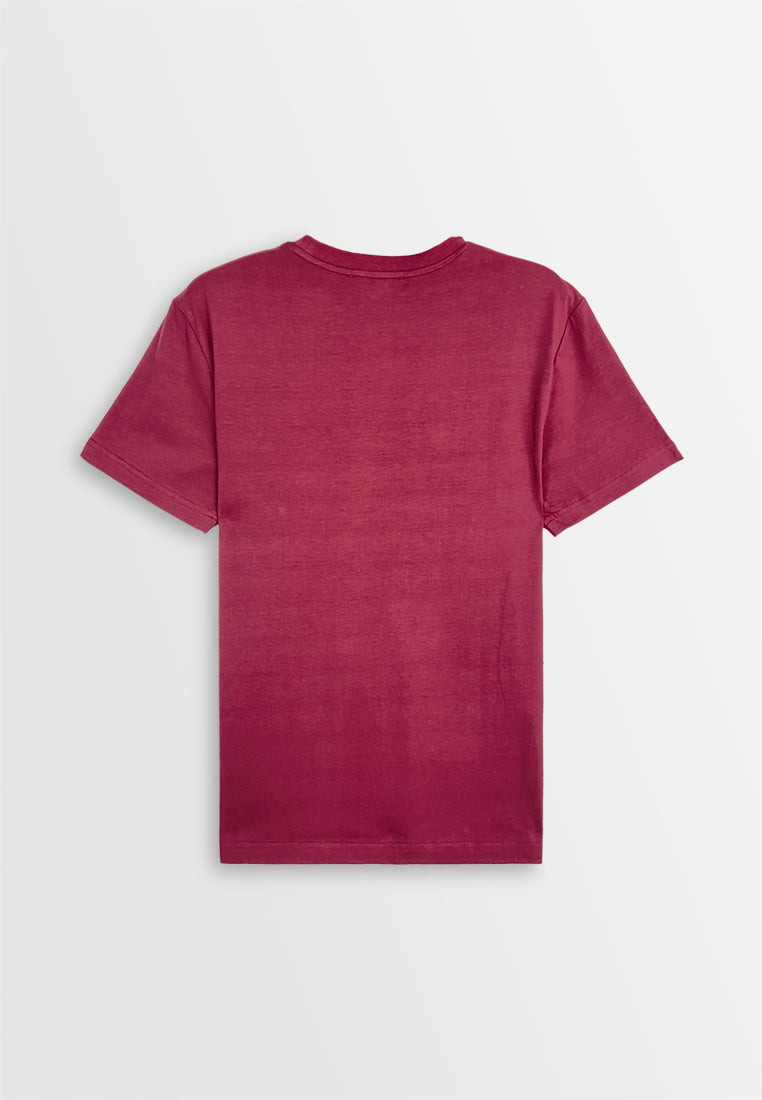 Men Short-Sleeve Graphic Tee - Maroon - 410388