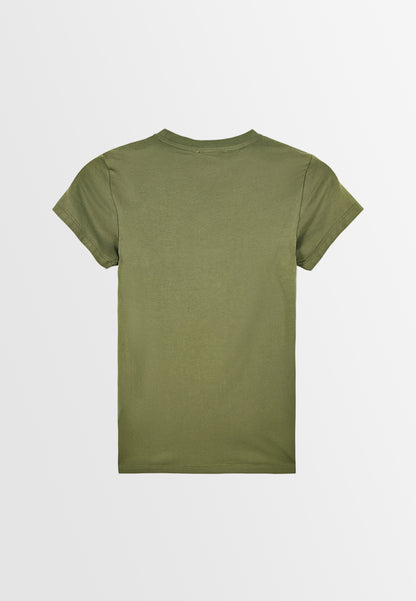 Women Short-Sleeve Graphic Tee - Army Green - M3W696