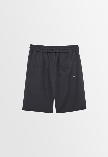 Men Knit Short Jogger - Black - 410081