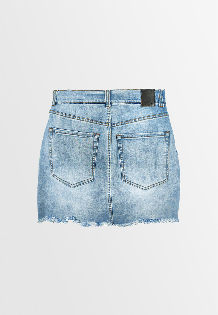 Women Denim Skirt - Light Blue - M3W815