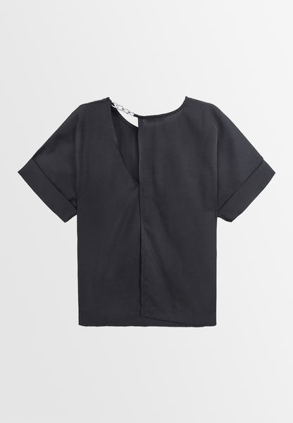 Women Woven Blouse - Black - M3W795