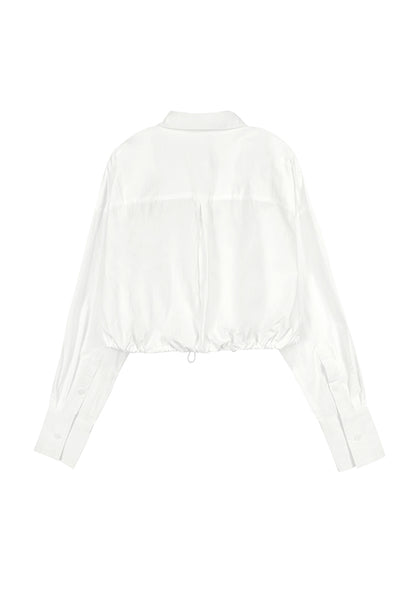 Women Long-Sleeve Blouse - White - 310033