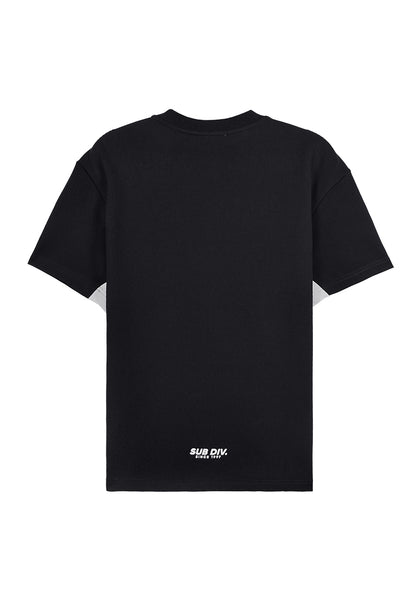 Men Oversized T-Shirt Short Sleeve - Black - 410037