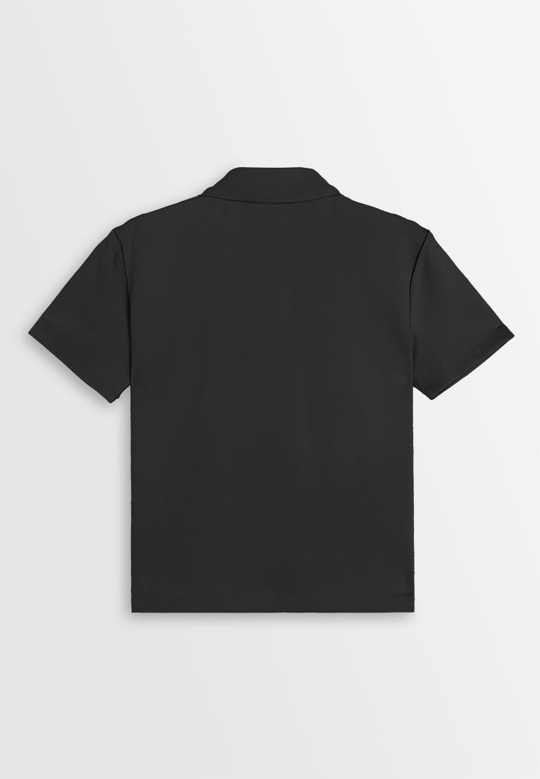 Women Polo Tee - Black - 410340