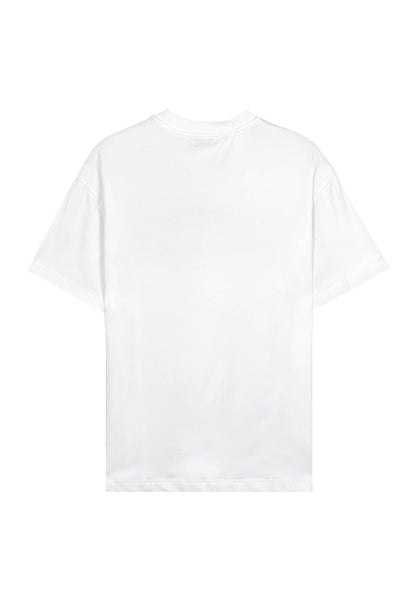 Men Oversized T-Shirt Short Sleeve - White - 310065