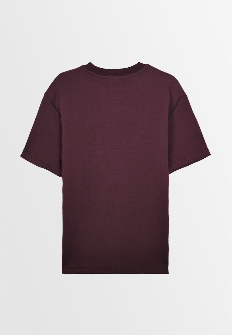 Men Short-Sleeve Fashion Tee - Maroon - M3M860