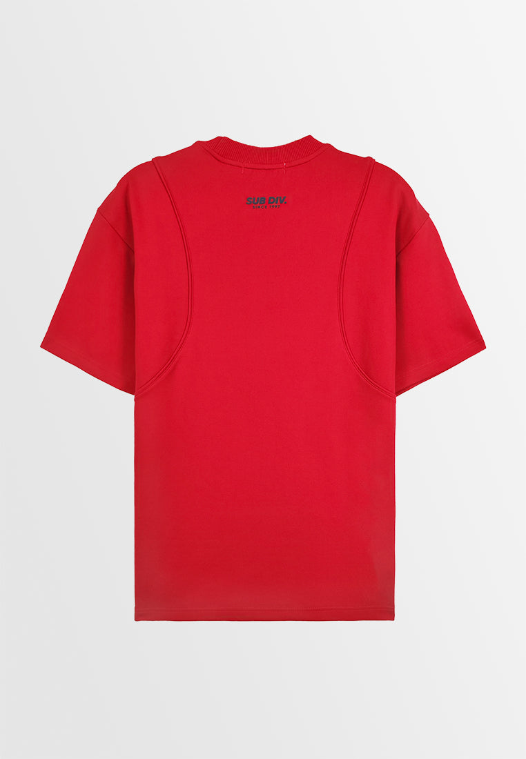 Men Short-Sleeve Fashion Tee - Red - 410003