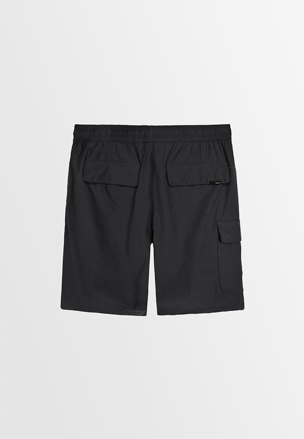 Men Woven Short Jogger - Black - 410053